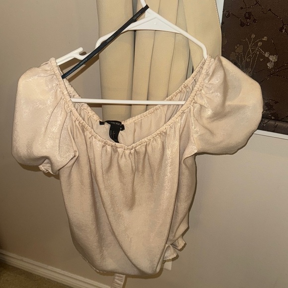 Forever 21 Cream Puff Sleeve Blouse - Picture 1 of 3